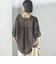 【一部WEB限定】〈手洗い可能〉IMPERIAL LINEN スキッパー ブラウス