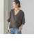 【一部WEB限定】〈手洗い可能〉IMPERIAL LINEN スキッパー ブラウス