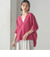 【一部WEB限定】〈手洗い可能〉IMPERIAL LINEN スキッパー ブラウス