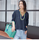 【一部WEB限定】〈手洗い可能〉IMPERIAL LINEN スキッパー ブラウス
