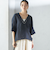 【一部WEB限定】〈手洗い可能〉IMPERIAL LINEN スキッパー ブラウス