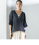 【一部WEB限定】〈手洗い可能〉IMPERIAL LINEN スキッパー ブラウス