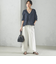 【一部WEB限定】〈手洗い可能〉IMPERIAL LINEN スキッパー ブラウス