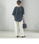 【一部WEB限定】〈手洗い可能〉IMPERIAL LINEN スキッパー ブラウス