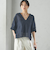 【一部WEB限定】〈手洗い可能〉IMPERIAL LINEN スキッパー ブラウス