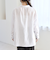 quaranciel:〈洗濯機可能〉リネン ミックス フロントギャザー スキッパー シャツ