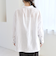 quaranciel:〈洗濯機可能〉リネン ミックス フロントギャザー スキッパー シャツ