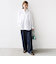 SHIPS Primary Navy Label:コットン タイプライター ビッグ シャツ