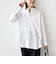 SHIPS Primary Navy Label:コットン タイプライター ビッグ シャツ