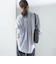 SHIPS Primary Navy Label:コットン タイプライター ビッグ シャツ