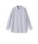 SHIPS Primary Navy Label:コットン タイプライター ビッグ シャツ