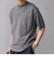 SHIPS any:〈接触冷感〉ハイゲージリネン ミックス サマーニット モックネック Tシャツ◇