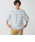 SHIPS:〈手洗い可能〉Amossa(R) メッシュ ボーダー ニット Tシャツ