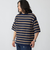 SHIPS:〈手洗い可能〉Amossa(R) メッシュ ボーダー ニット Tシャツ