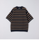 SHIPS:〈手洗い可能〉Amossa(R) メッシュ ボーダー ニット Tシャツ