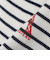 《予約》【SHIPS any別注】PETIT BATEAU: ロゴ プリント ボーダー コンパクト TEE 25SS