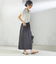 〈手洗い可能〉麻混 ストレッチ ドロスト Aライン スカート