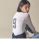 NINE CASE:〈洗濯機可能〉ロゴ ロング スリーブ TEE