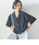 〈手洗い可能〉オープン カラー シャツ ジャケット