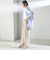 〈接触冷感 / 手洗い可能〉アセテート混 バック サテン ワイド パンツ