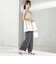 〈接触冷感 / 手洗い可能〉アセテート混 バック サテン ワイド パンツ