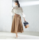 〈手洗い可能〉ライト タフタ タック フレア スカート