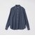 【SHIPS別注】Errico Formicola: ラウンドカラー デニム ソリッド シャツ