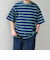 【SHIPS any別注】sports wear: レトロ カラー ボーダー Tシャツ◇