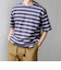 【SHIPS any別注】sports wear: レトロ カラー ボーダー Tシャツ◇