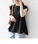 SHIPS any:〈接触冷感/汗染み防止加工/洗濯機可能〉Aライン フレンチスリーブ TEE