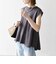 SHIPS any:〈接触冷感/汗染み防止加工/洗濯機可能〉Aライン フレンチスリーブ TEE