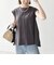 SHIPS any:〈接触冷感/汗染み防止加工/洗濯機可能〉Aライン フレンチスリーブ TEE
