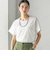 【SHIPS別注】assiette:〈手洗い可能〉プレミアム 天竺 Uネック TEE