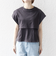 SHIPS any:〈接触冷感/汗染み防止加工/洗濯機可能〉レイヤード フレンチスリーブ TEE