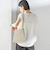 〈接触冷感 / 手洗い可能〉アイスコットン フレンチ スリーブ ジレ カーディガン