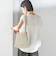 〈接触冷感 / 手洗い可能〉アイスコットン フレンチ スリーブ ジレ カーディガン