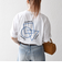SHIPS any:〈撥水加工〉Teflon EcoElite(TM) 刺繍 バックプリント ロゴ Tシャツ◇