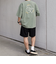 SHIPS any:〈撥水加工〉Teflon EcoElite(TM) 刺繍 バックプリント ロゴ Tシャツ◇