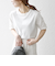 SHIPS any:〈UVカット/接触冷感/吸水速乾/洗濯機可能〉USAコットン ギャザー TEE