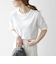SHIPS any:〈UVカット/接触冷感/吸水速乾/洗濯機可能〉USAコットン ギャザー TEE