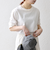 SHIPS any:〈UVカット/接触冷感/吸水速乾/洗濯機可能〉USAコットン ギャザー TEE