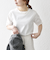 SHIPS any:〈UVカット/接触冷感/吸水速乾/洗濯機可能〉USAコットン ギャザー TEE