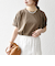 SHIPS any:〈UVカット/接触冷感/吸水速乾/洗濯機可能〉USAコットン ツイスト TEE