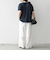 SHIPS any:〈UVカット/接触冷感/吸水速乾/洗濯機可能〉USAコットン ツイスト TEE