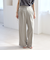quaranciel:〈洗濯機可能〉ウーステッド ハイウエスト グルカ ワイド パンツ