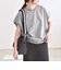 quaranciel:〈洗濯機可能〉ライト ポンチ コンパクト フレンチスリーブ TEE