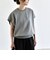 quaranciel:〈洗濯機可能〉ライト ポンチ コンパクト フレンチスリーブ TEE