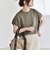 quaranciel:〈洗濯機可能〉ライト ポンチ コンパクト フレンチスリーブ TEE