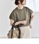 quaranciel:〈洗濯機可能〉ライト ポンチ コンパクト フレンチスリーブ TEE