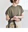 quaranciel:〈洗濯機可能〉ライト ポンチ コンパクト フレンチスリーブ TEE